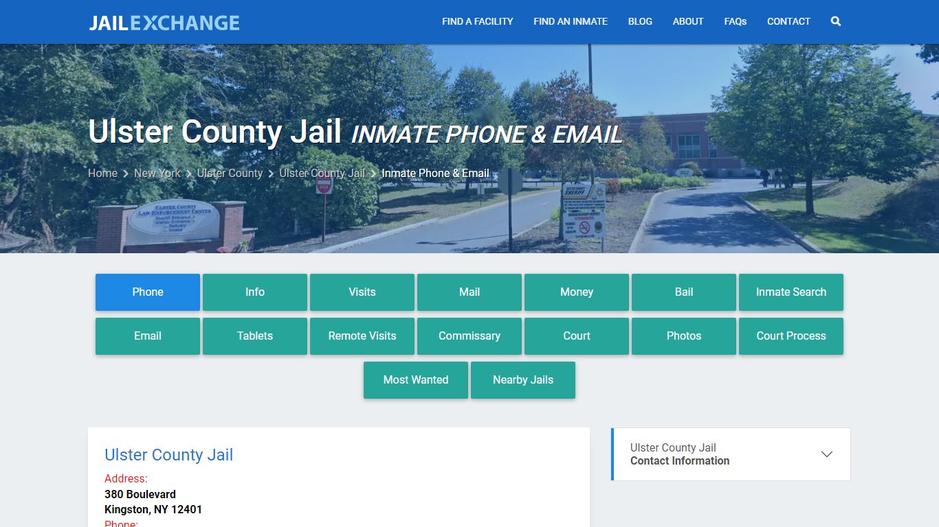 Inmate Phone - Ulster County Jail, NY - Jail Exchange